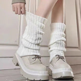 Women's Autumn Long Socks Knitted Foot Cover Leg Breathable Warmers Winter Protector Stocking Legging Non-Slip Home Ladies Socks - KawaSocks
